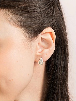 Brinco Prata 925 Gota Vírgula Pequena Feminino