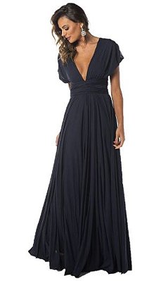Vestido Preto Longo de Festa Madrinha casamento infinity