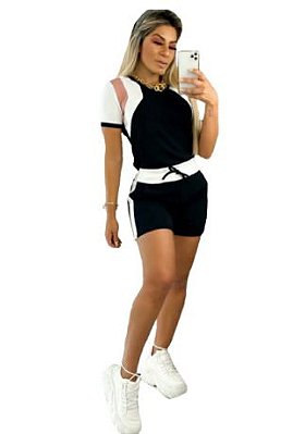 conjunto Feminino Short Blusa manguinha lançamento
