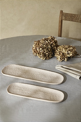 Kit Bandejas Em Ceramica 2 Pcs