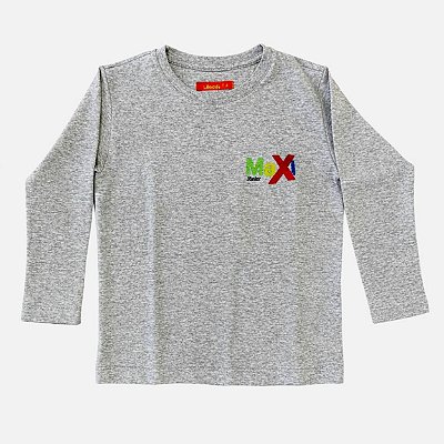 Camiseta Mescla Manga Longa Maxi Jr.