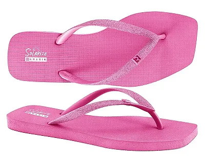 Chinelo Solarize Magenta Glitter Ramarim