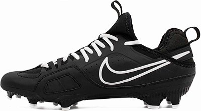 Chuteira de Futebol Americano Nike Huarache 9 Varsity Preta e Branca