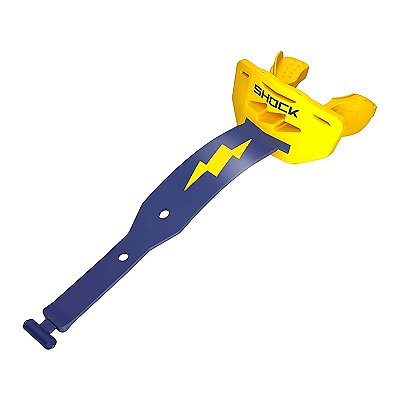 Protetor Bucal para Futebol Americano Shock Doctor Thunder Bolt Amarelo e Azul
