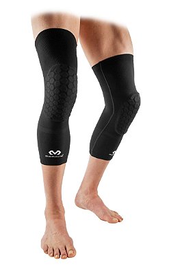 Joelheira McDavid Com Proteção No Joelho Elite Hex Preta - Por Unidade