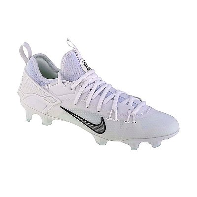 Chuteira de Futebol Americano Nike Huarache 9 Varsity Branca Com Logo Pontilhado
