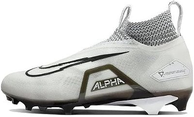 Chuteira de Futebol Americano Nike Alpha Menace 3 Elite Branca e Preta