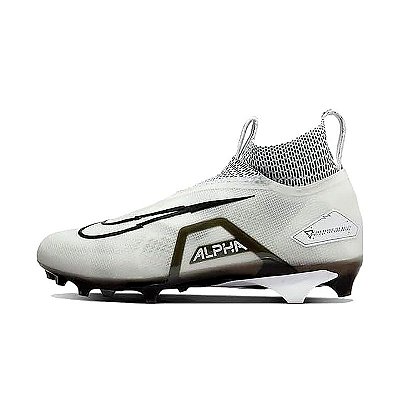 Chuteira de Futebol Americano Nike Alpha Menace 3 Elite Branca e Preta