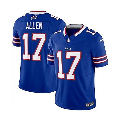 Jersey NFL Buffalo Bills Josh Allen 17 Nike Masculina Azul Adulto e Infantil FUSE