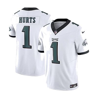 Jersey NFL Philadelphia Eagles Jalen Hurts 1 Nike Masculina Branca Adulto e Infantil Fuse