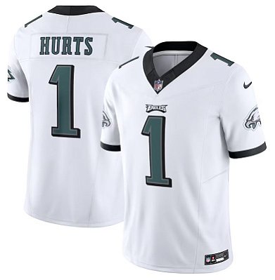 Camisa NFL Philadelphia Eagles - Hurts - Branca - Vapor F.U.S.E. Limited - Masculina Adulto e Infantil