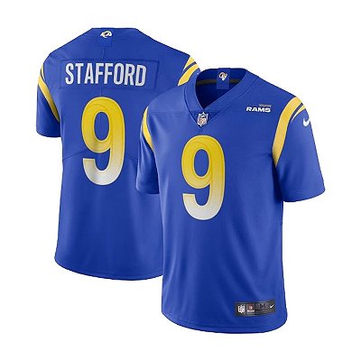 Jersey NFL Los Angeles Rams Matthew Stafford 9 Nike Masculina Azul Adulto e Infantil Fuse