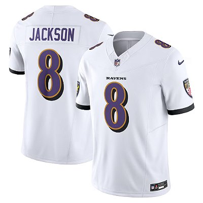Camisa NFL Baltimore Ravens - Jackson - Branca - Vapor F.U.S.E. Limited - Masculina Adulto e Infantil