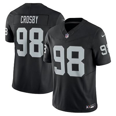 Camisa NFL Las Vegas Raiders - Crosby - Preta - Vapor F.U.S.E. Limited - Masculina Adulto e Infantil