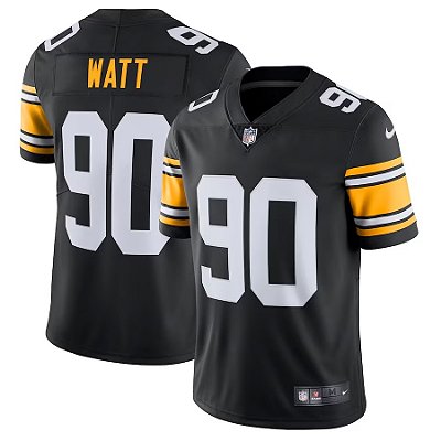 Camisa NFL Pittsburgh Steelers - Watt - Preta - Vapor Limited - Masculina Adulto e Infantil