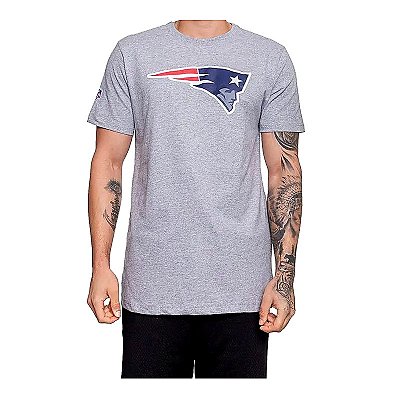 Camiseta NFL New England Patriots Masculina Cinza NTK Big Logo