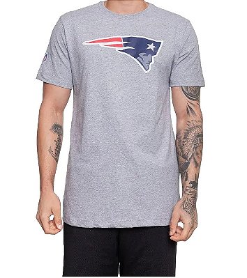 Camiseta NFL New England Patriots Masculina Cinza NTK Big Logo