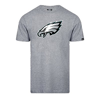 Camiseta NFL Philadelphia Eagles Masculina Cinza New Era Big Logo