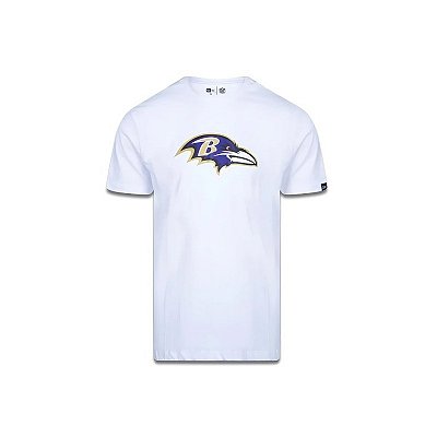 Camiseta NFL Baltimore Ravens Masculina Branca New Era Big Logo