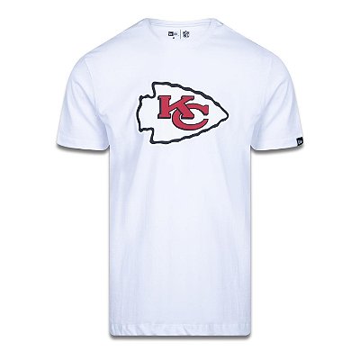 Camiseta NFL Kansas City Chiefs Masculina Branca New Era Big Logo