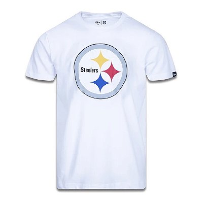 Camiseta Pittsburgh Steelers Masculina Branca NFL New Era Big Logo