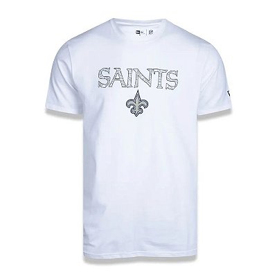 Camiseta NFL New Orleans Saints Masculina Branca New Era Brand