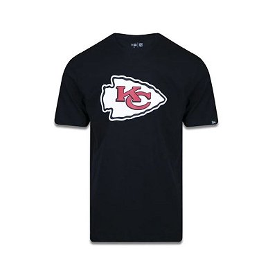 Camiseta NFL Kansas City Chiefs Masculina Preta New Era Big Logo