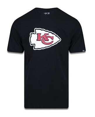Camiseta NFL Kansas City Chiefs Masculina Preta New Era Big Logo