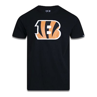 Camiseta NFL Cincinnati Bengals Masculina Preta New Era Big Logo