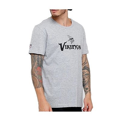 Camiseta NFL Minnesota Vikings Masculina Cinza New Era Brand