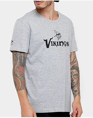 Camiseta NFL Minnesota Vikings Masculina Cinza New Era Brand