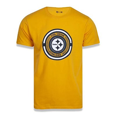 Camiseta NFL Pittsburgh Steelers Masculina Amarela New Era Brand