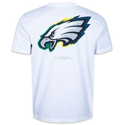 Camiseta NFL Philadelphia Eagles Masculina Branca New Era Celebration Jogo de São Paulo