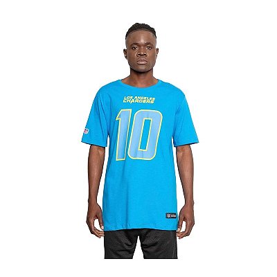 Camiseta NFL Los Angeles Chargers Justin Herbert 10 Masculina Azul NTK Big Number