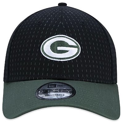 Boné New Era NFL Green Bay Packers Preto e Verde 9TWENTY Snapback
