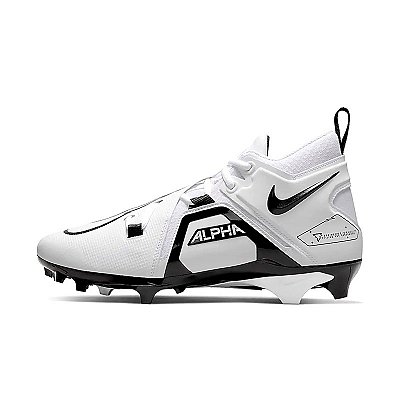 Chuteira De Futebol Americano Nike Alpha Menace Pro 3 Branca e Preta