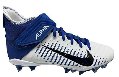 Chuteira De Futebol Americano Nike Alpha Menace Pro 2 Azul e Branca