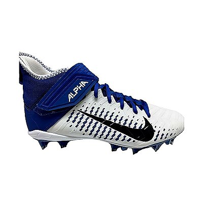 Chuteira De Futebol Americano Nike Alpha Menace Pro 2 Azul e Branca