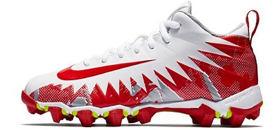 Chuteira De Futebol Americano Nike Alpha Menace Shark Branca e Vermelha