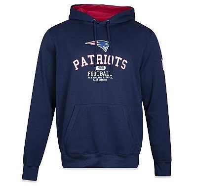 Moletom Canguru New Era NFL New England Patriots Azul Brand