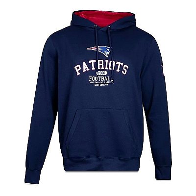 Moletom Canguru New Era NFL New England Patriots Azul Brand