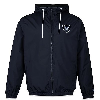 Jaqueta Corta Vento New Era NFL Las Vegas Raiders Unissex Preta
