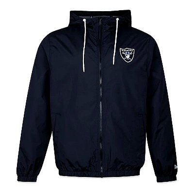 Jaqueta Corta Vento New Era NFL Las Vegas Raiders Unissex Preta