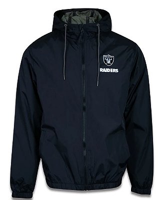 Jaqueta Corta Vento New Era NFL Las Vegas Raiders Unissex Preta