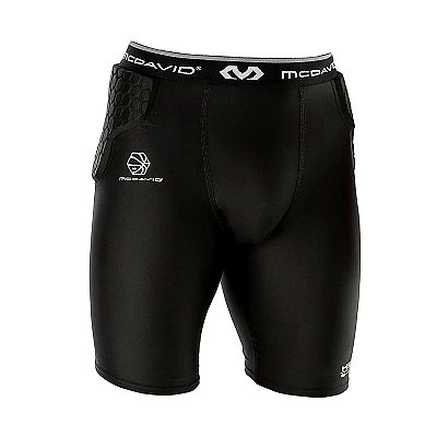Shorts com 3 Pads Para Basquete Preto McDavid
