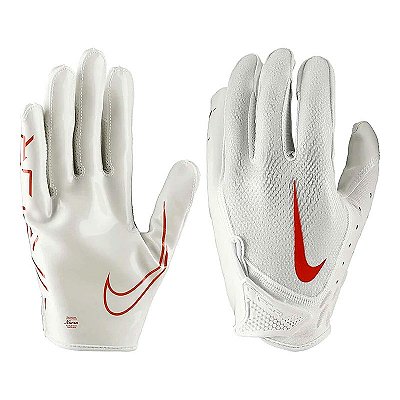Luva de Futebol Americano para Recebedores Nike Vapor Jet 7.0 Branca e Laranja