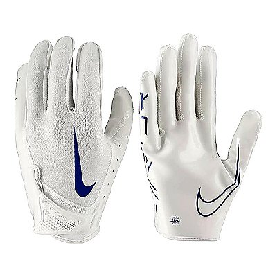 Luva de Futebol Americano para Recebedores Nike Vapor Jet 7.0 Branca e Azul Escuro