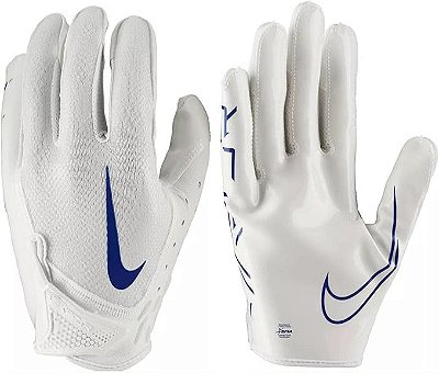 Luva de Futebol Americano para Recebedores Nike Vapor Jet 7.0 Branca e Azul Escuro