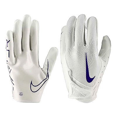 Luva de Futebol Americano para Recebedores Nike Vapor Jet 7.0 Branca e Roxa