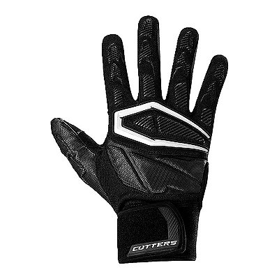 Luva de Futebol Americano para OL/DL Cutters The Force 4.0 Preta
